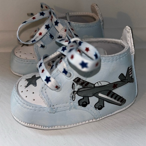 Lil Tootsie’s baby shoes ACE airplane pilot size 2 fits 3-6 months NEW - Picture 2 of 8